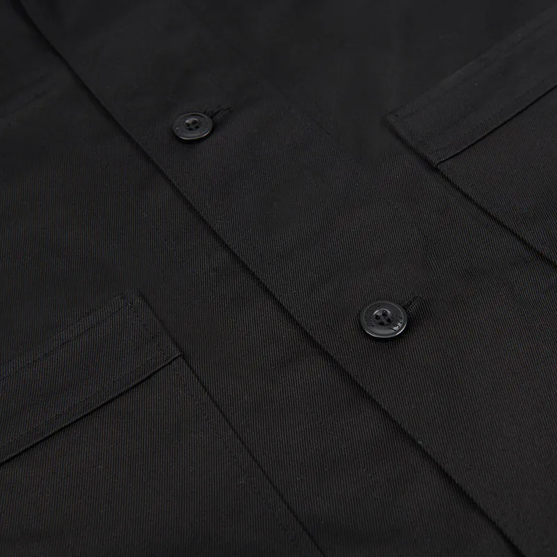 both X SECOND LAYER-SINGLE BREASTED TECHNICIAN COAT-BLACK