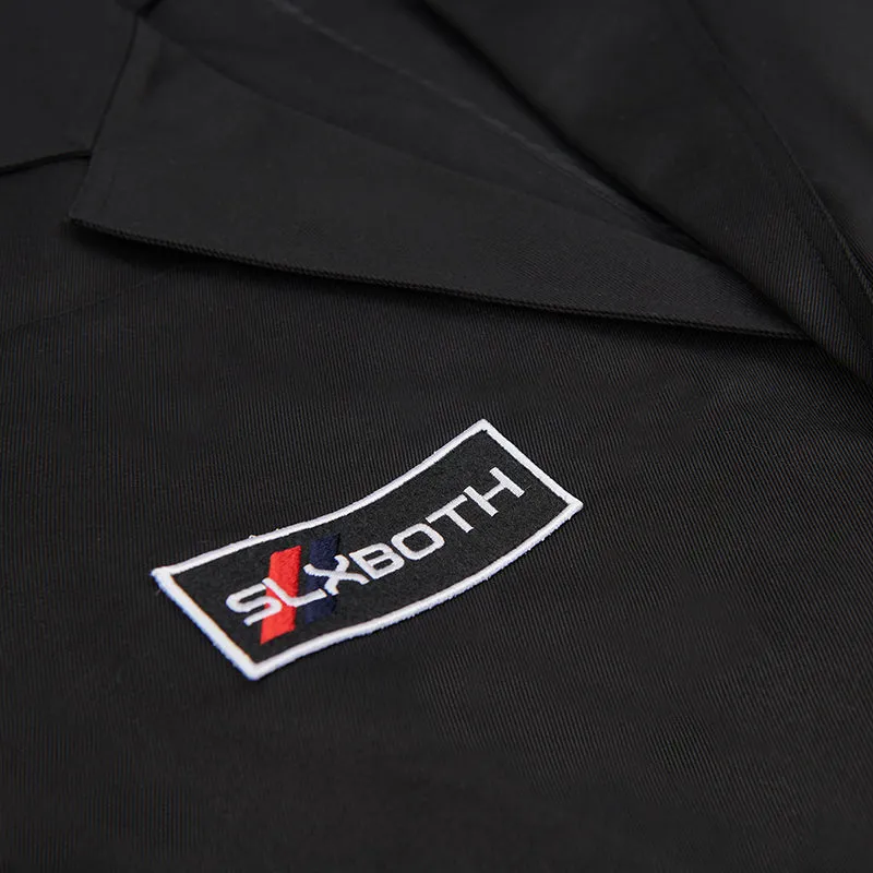 both X SECOND LAYER-SINGLE BREASTED TECHNICIAN COAT-BLACK