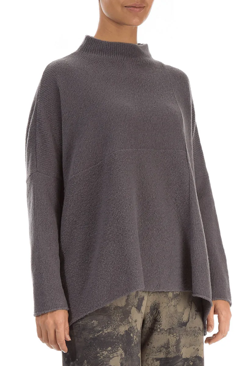 Boxy Vintage Violet Wool Sweater