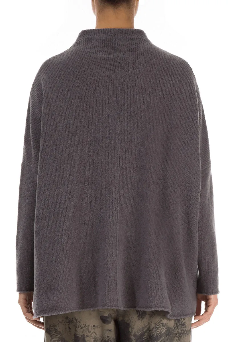 Boxy Vintage Violet Wool Sweater