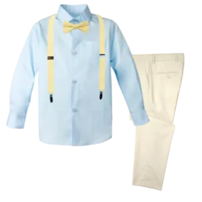 Boys' 4-Piece Customizable Suspenders Outfit - Customer's Product with price 59.95 ID MM840vrOijJ0RsM55qgDUMq_