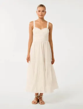 Brianna Trim Detail Midi Dress