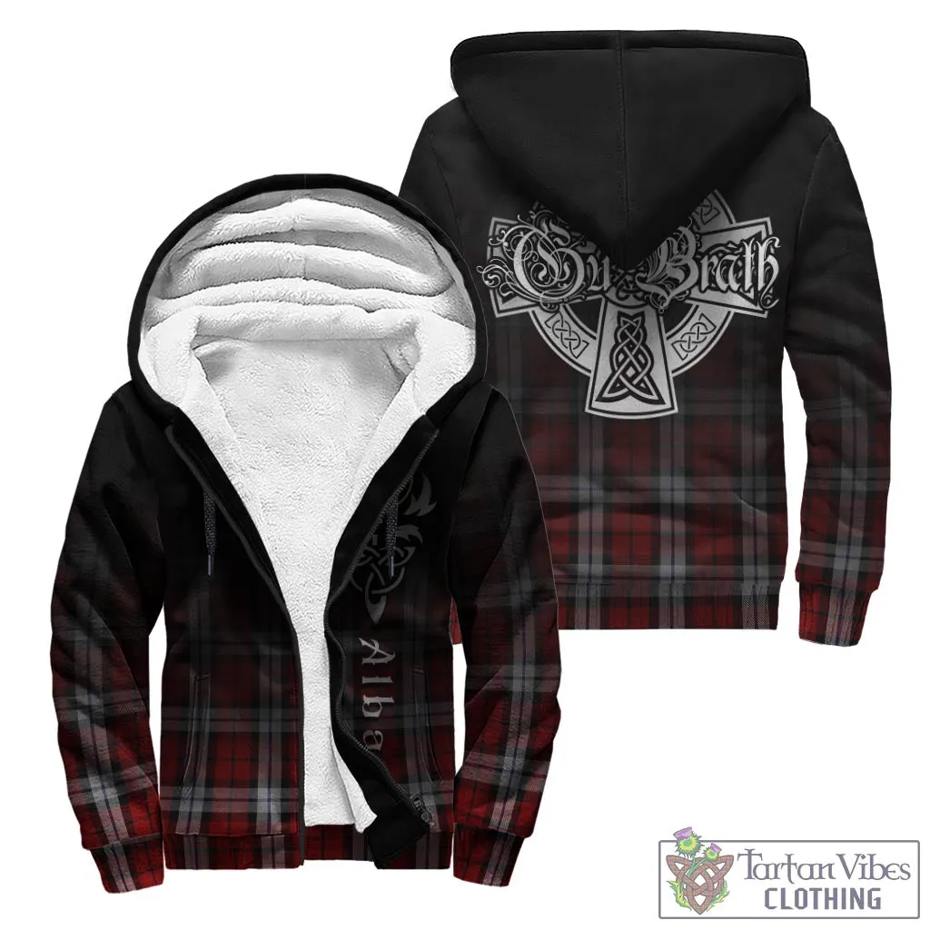 Brodie Dress Tartan Sherpa Hoodie Featuring Alba Gu Brath Family Crest Celtic Inspired
