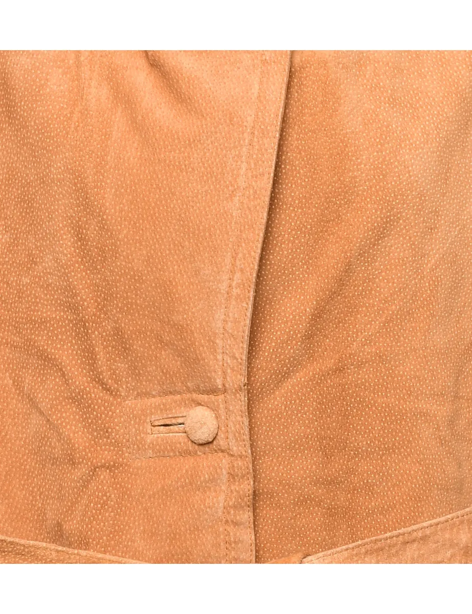Brown Hooded Coat - L