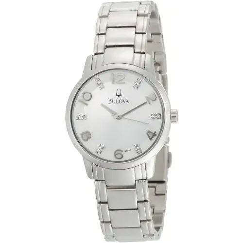 Bulova Women's 96P111 Diamond Silver Dial Bracelet Watch