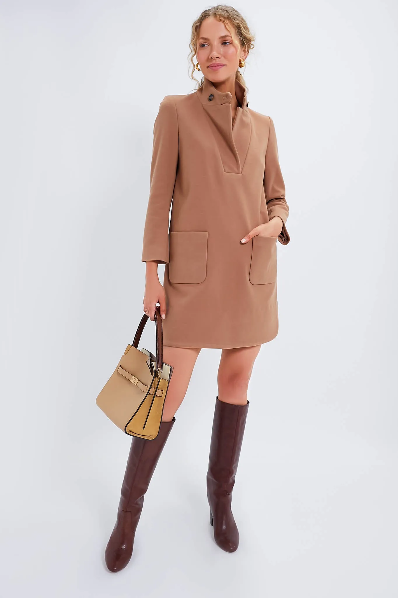 Camel Emerson Coat Dress