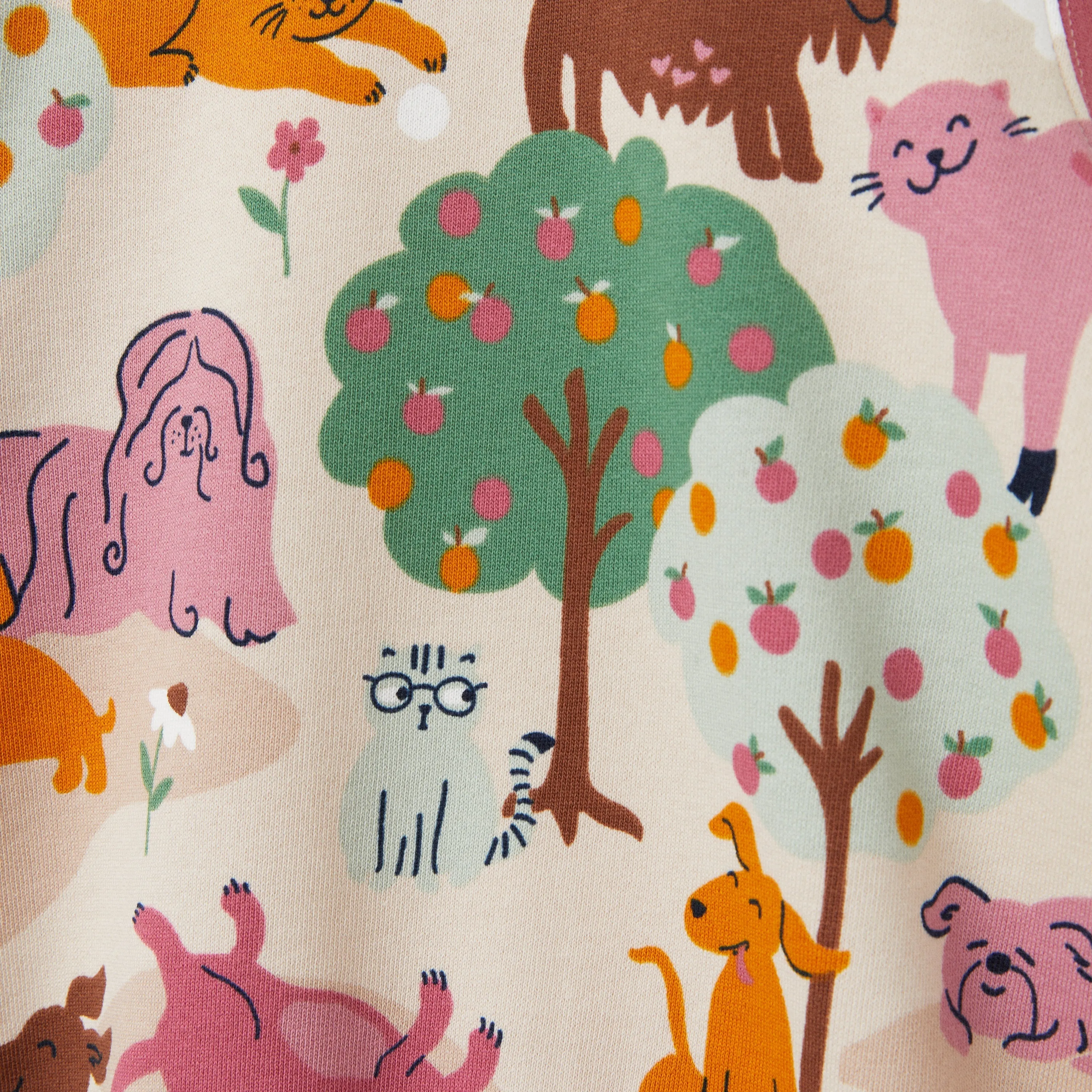 Cats & Dogs Print Kids Sweatshirt