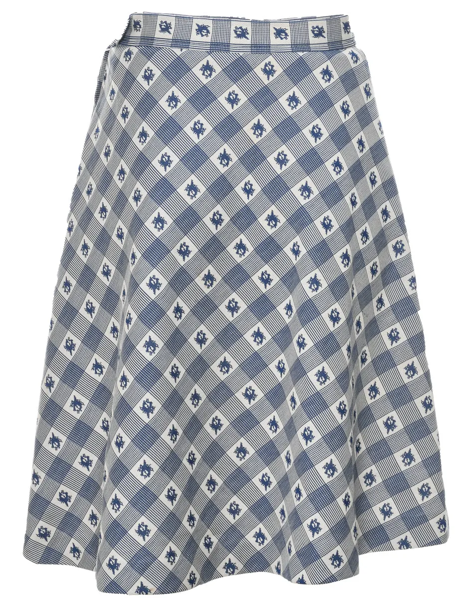 Checked Midi Skirt - S