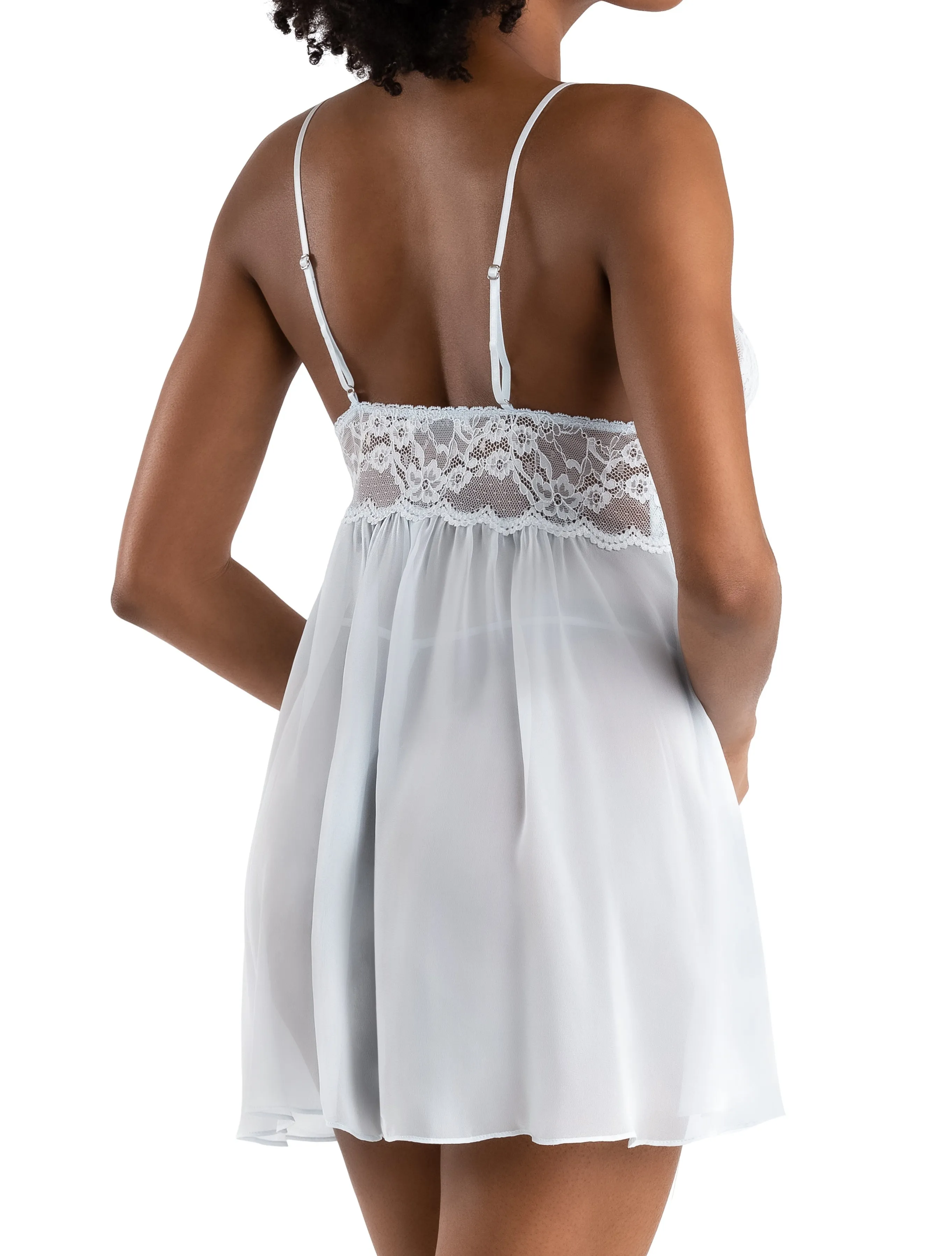 Chiffon Babydoll in Blue Mist