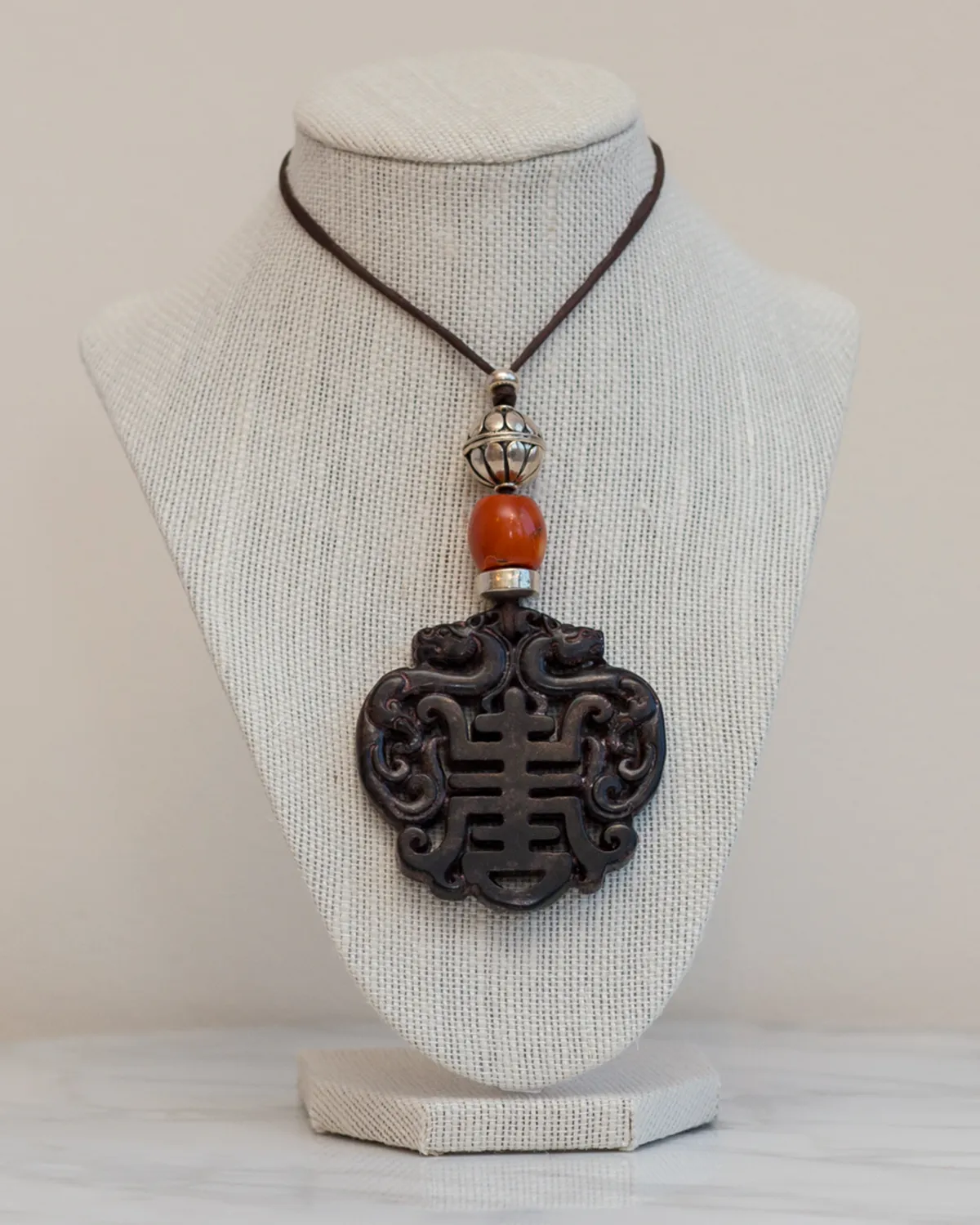 Chinese Jade Character Pendant