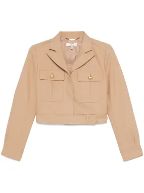 CHLOÉ Mini Camel Jacket with Golden Buttons