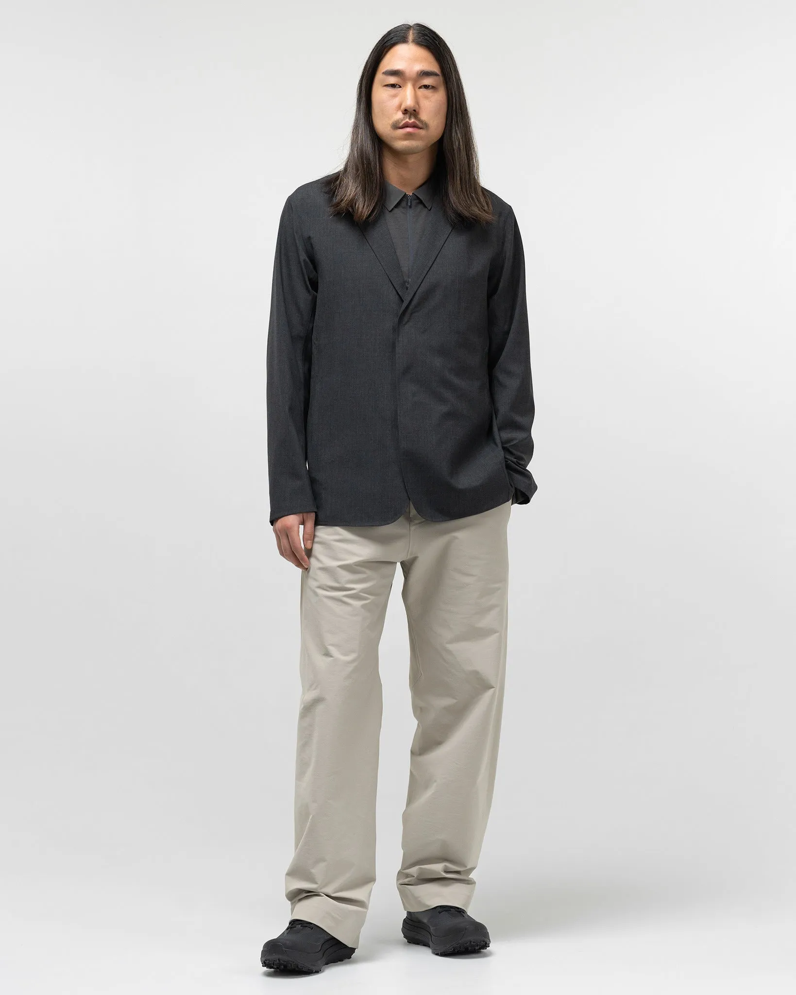 Convex Wool Blazer Black Heather