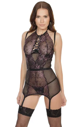 Coquette 3836 Lace Halter Neck Teddy
