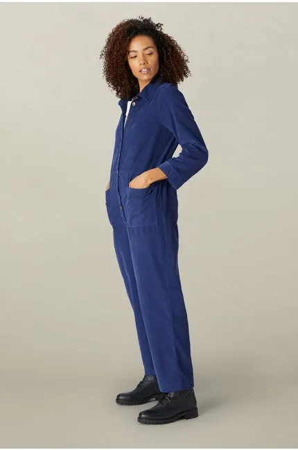 Cotton Babycord Jumpsuit Indigo