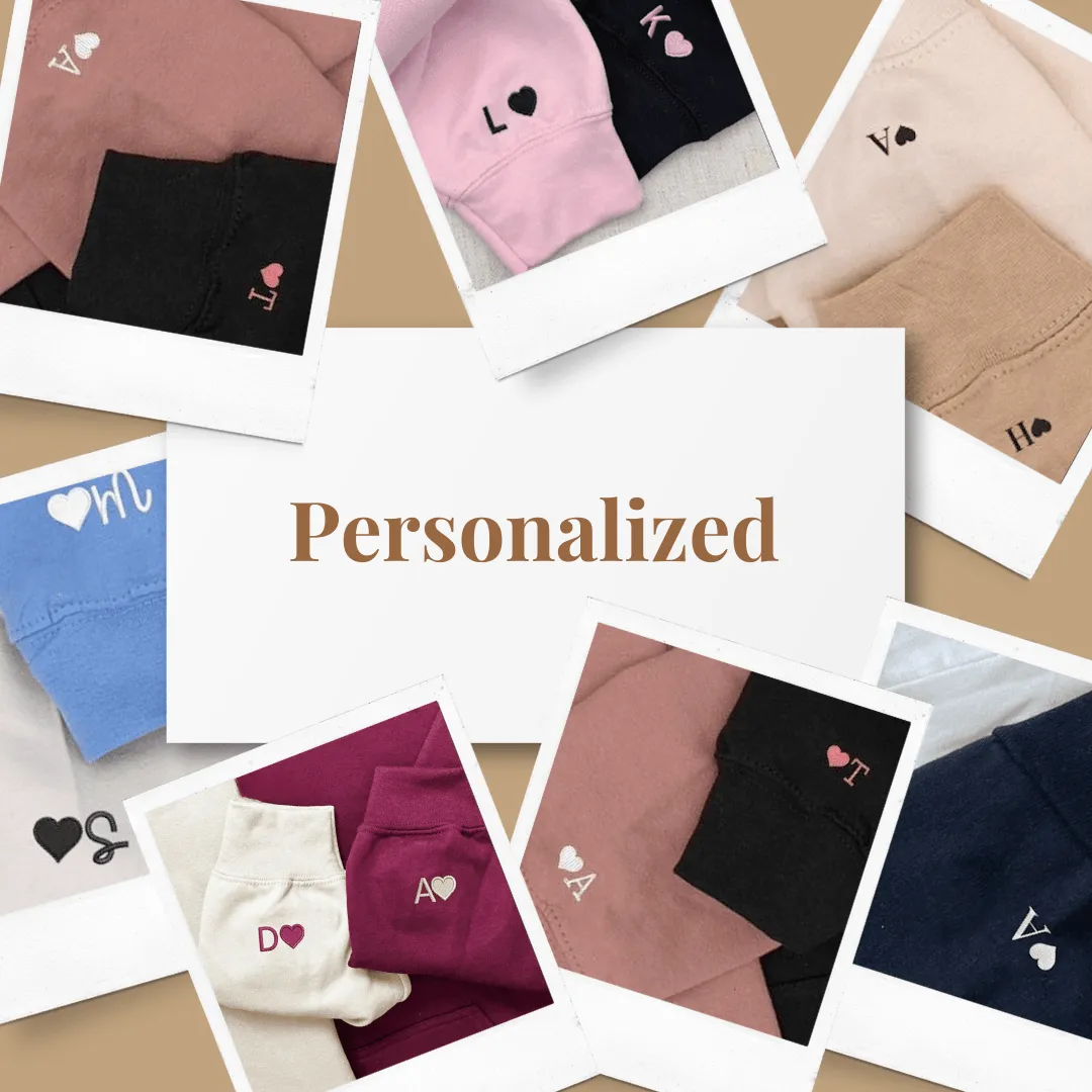 Cowboy & Gentle Capybara Matching Couple Sweatshirts - Personalized Embroidered Sweatshirts For Couples