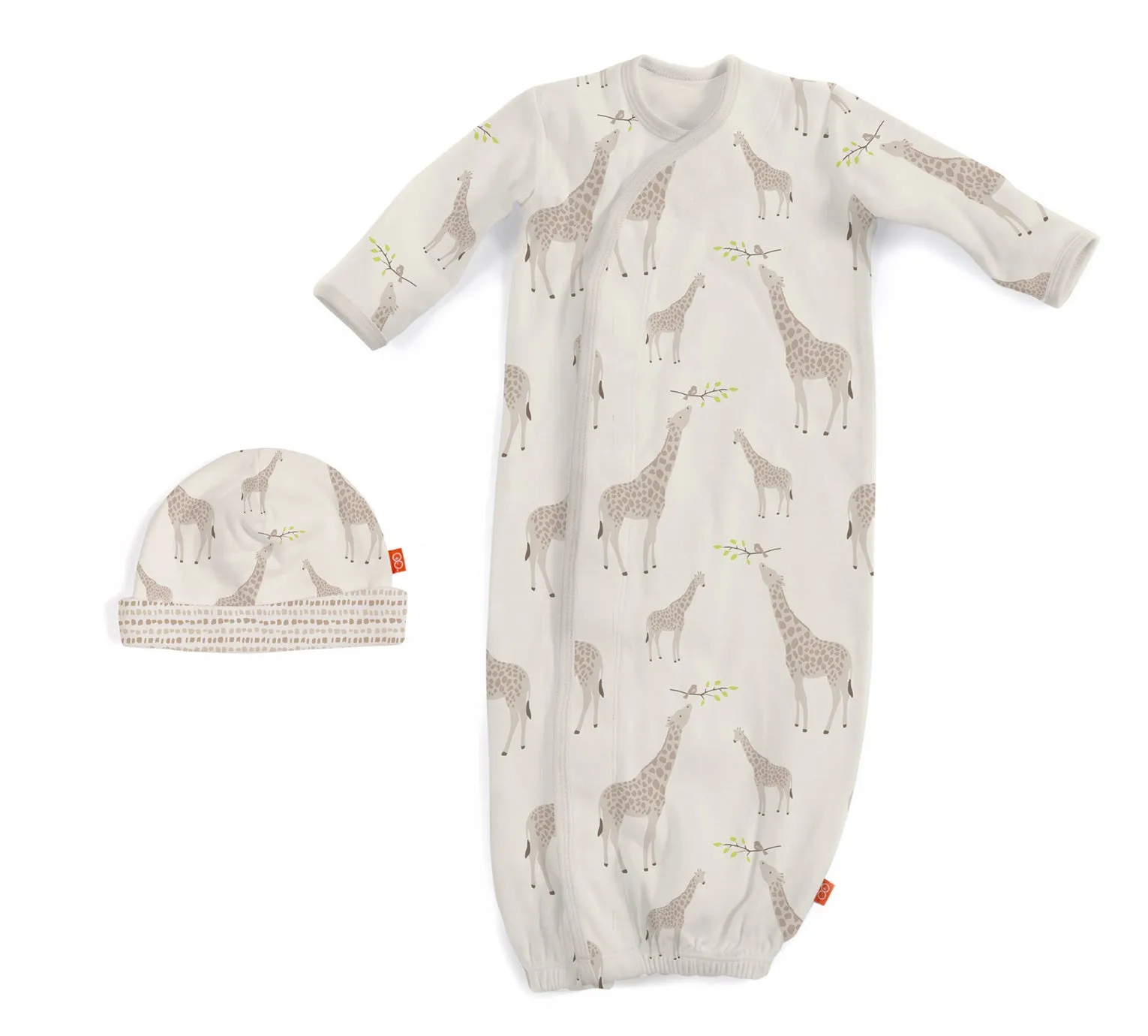 Cream Jolie Giraffe Magnetic Gown & Hat