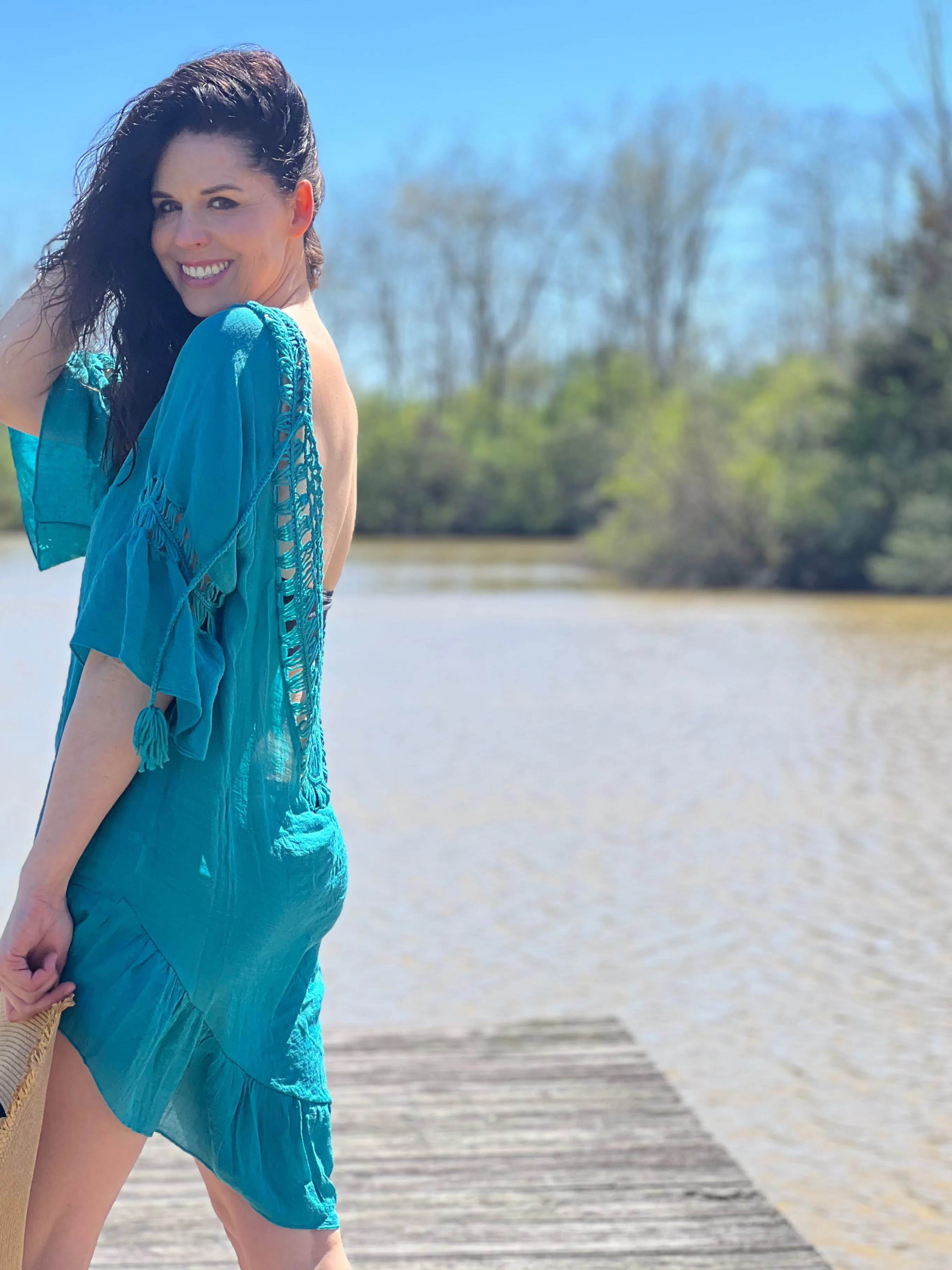 Crochet & Woven Beach Coverups (Fiji Green)