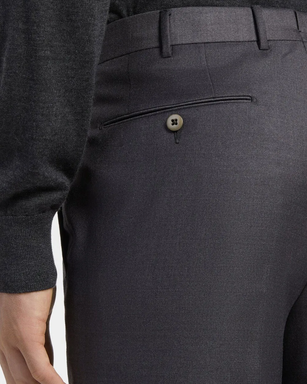 Dark Grey Trofeo Wool Trouser