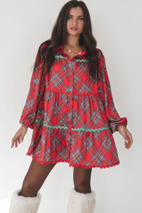 DEAL Having Myself A Merry Time Holiday Plaid Dress