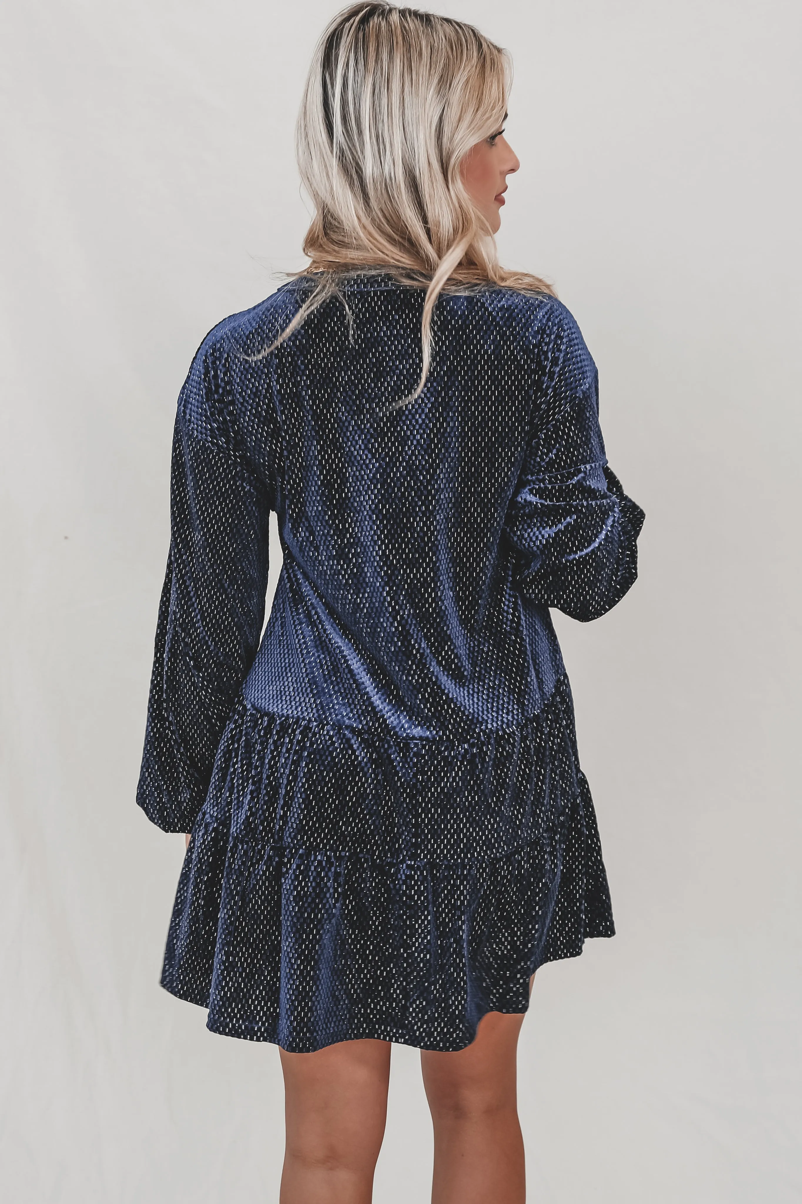 DEAL Sparkle On My Side Velvet Babydoll Dress