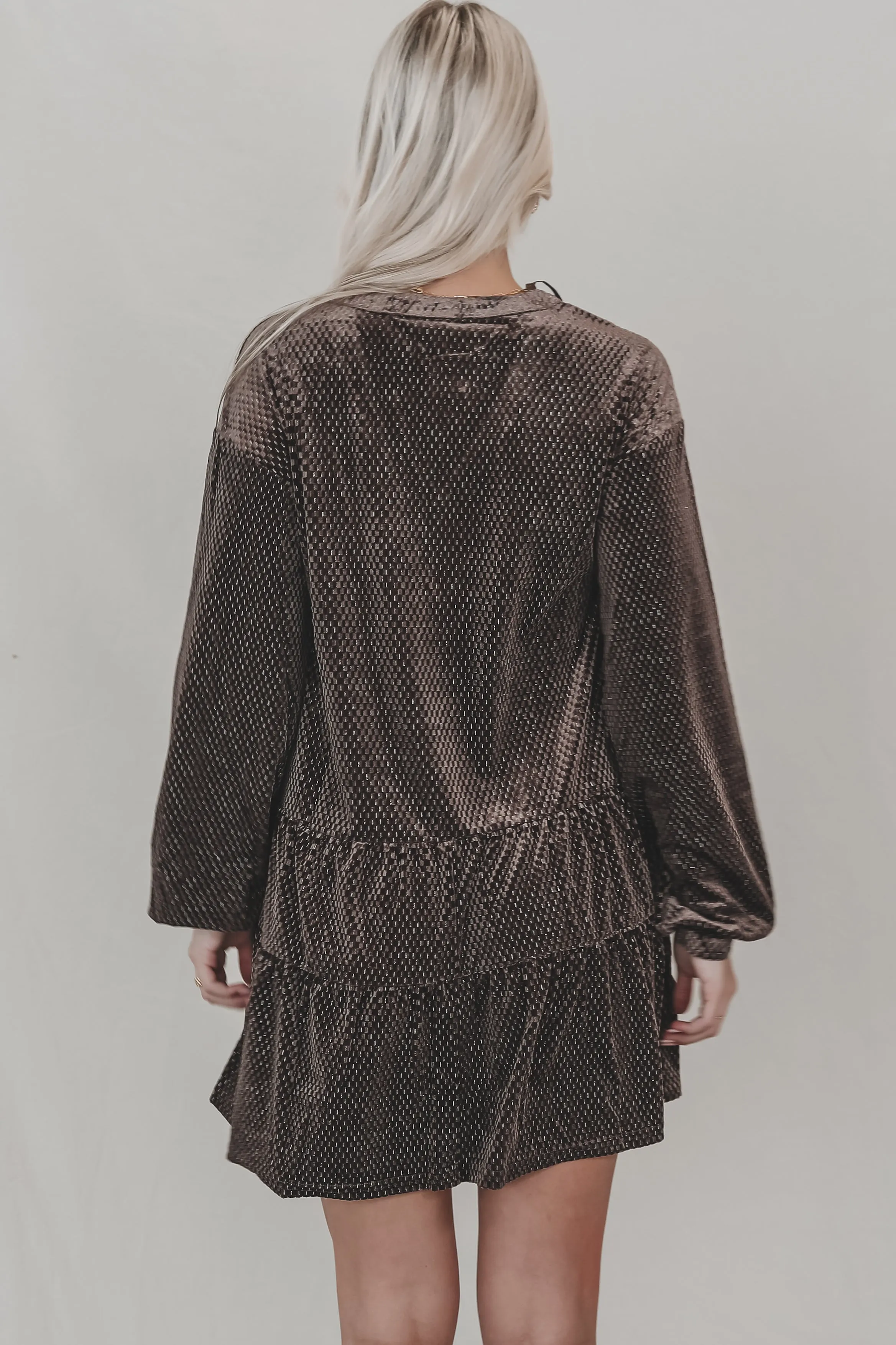 DEAL Sparkle On My Side Velvet Babydoll Dress