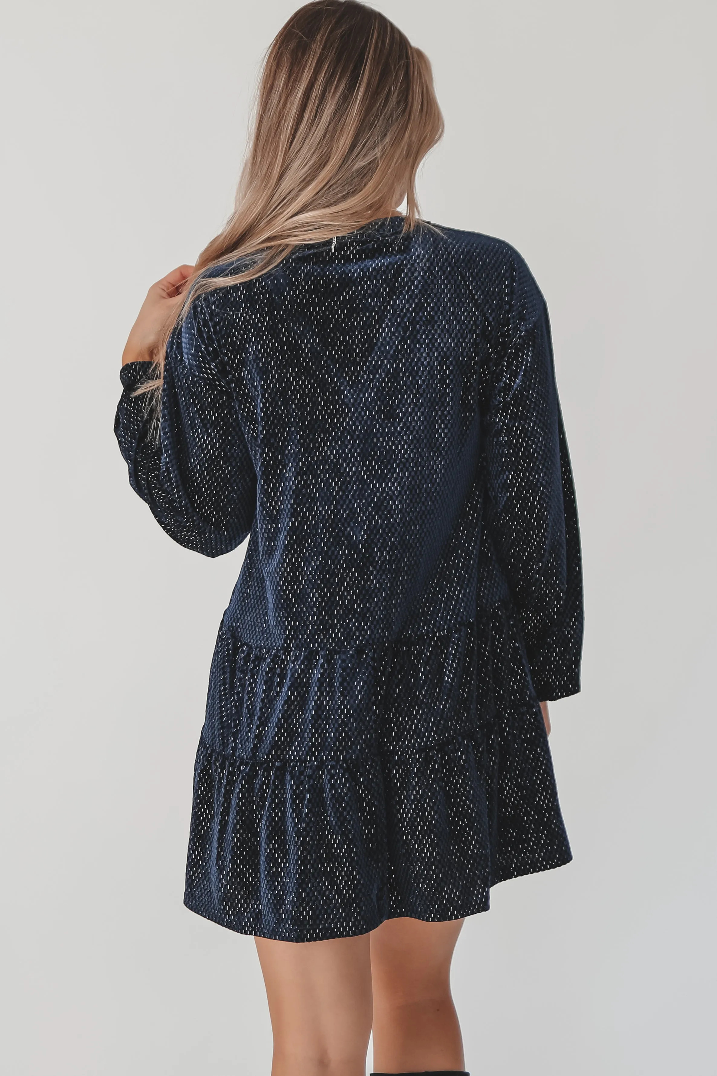 DEAL Sparkle On My Side Velvet Babydoll Dress