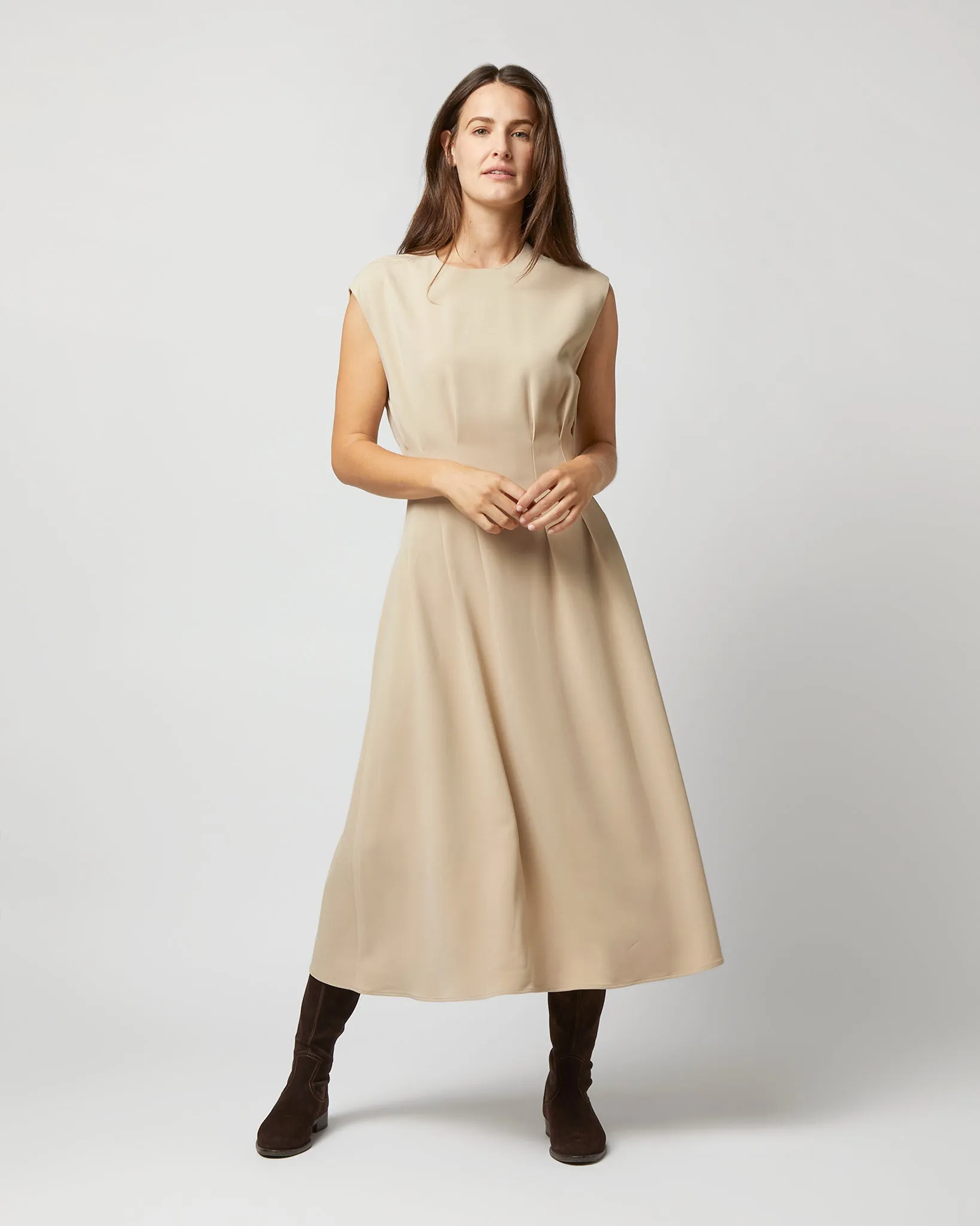 Delma Dress in Parchment