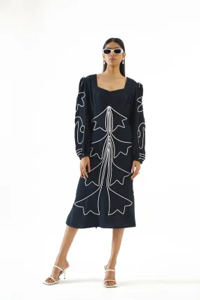 Detailed Black Dress