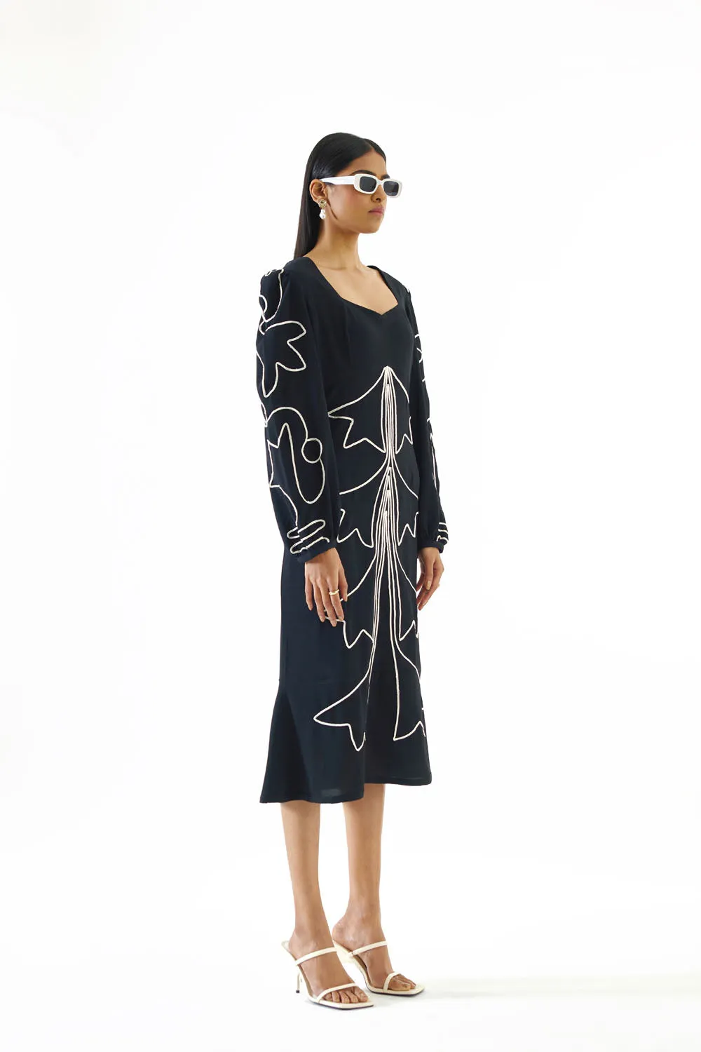 Detailed Black Dress