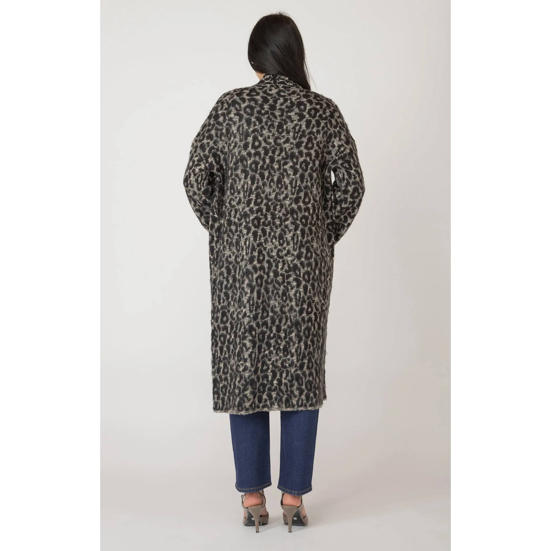 Dex Black Tape Longline Open Cardigan