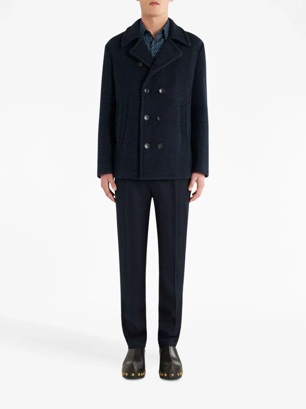 Double-breasted peacoat