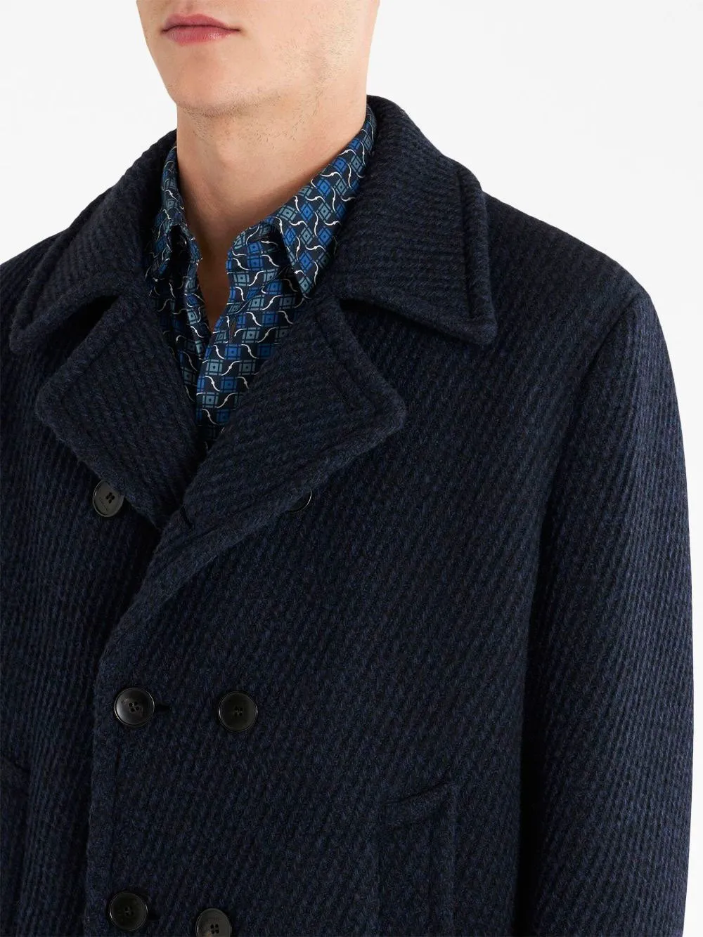 Double-breasted peacoat