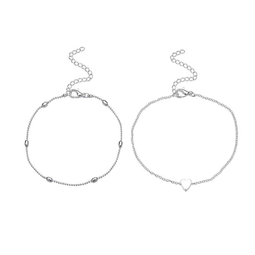 Double-layer love anklet