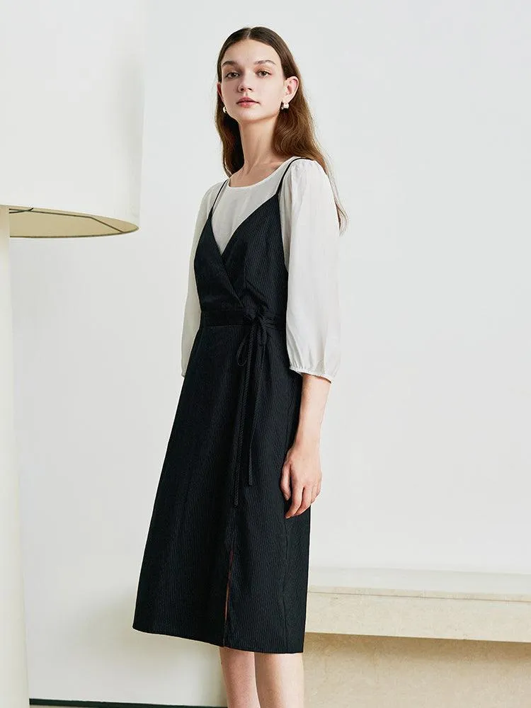 Double-Layer Patchwork Dress