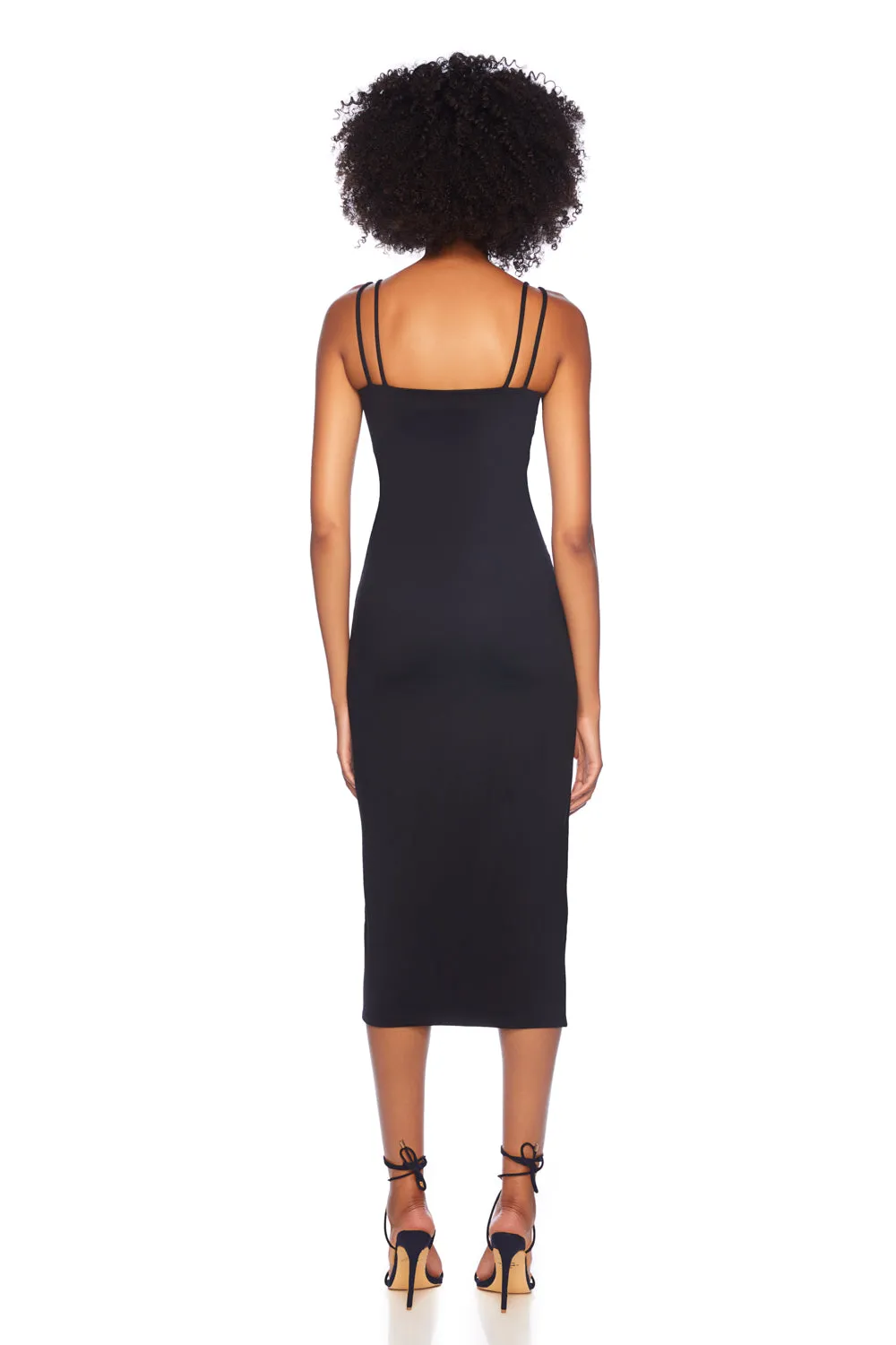 double string midi dress