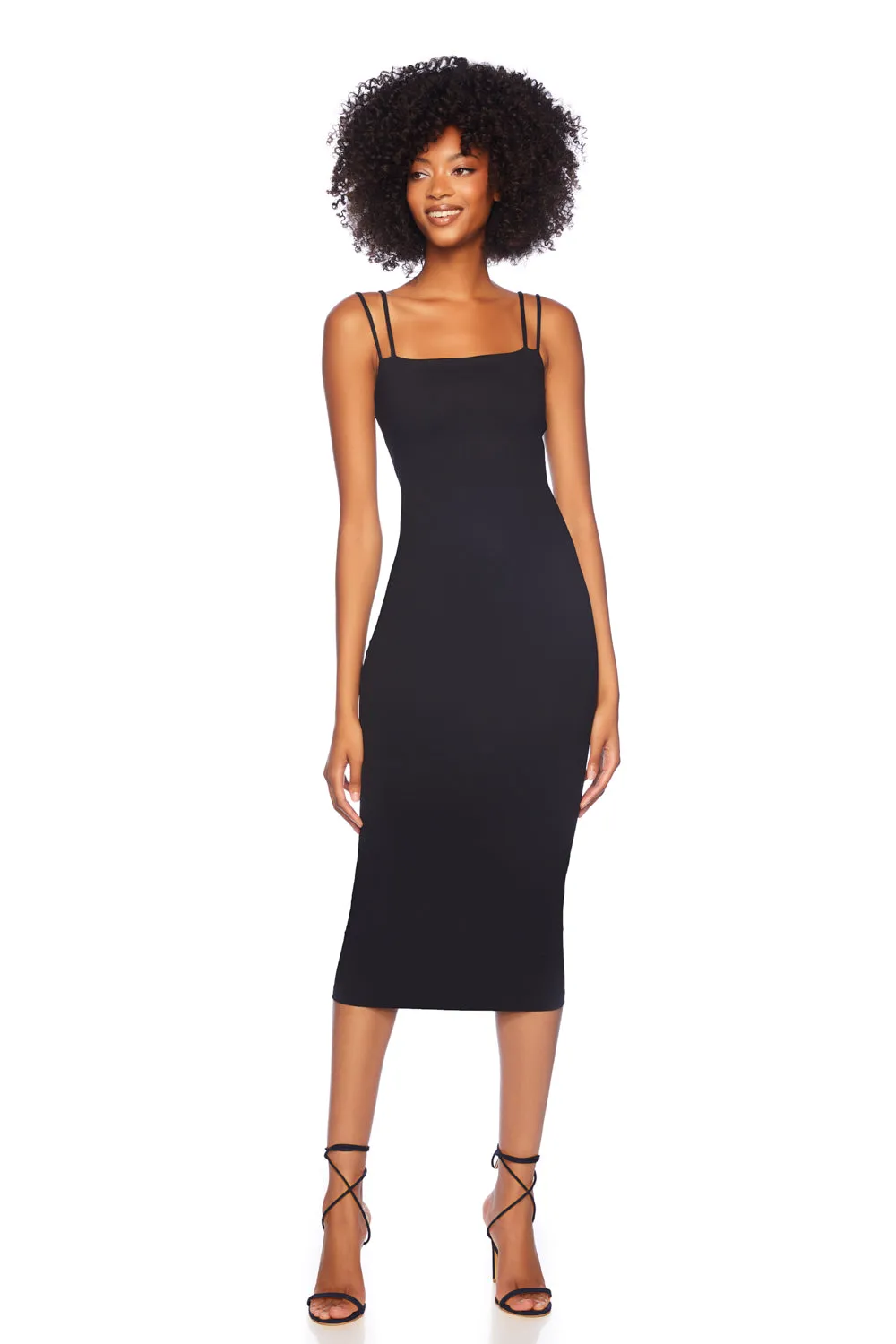 double string midi dress