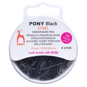 Dressmakers Sewing Pins : 30mm x 0.6mm Black