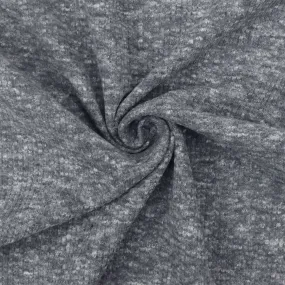 Dusty Blue-White Texture Cotton-Polyester Thermal Knit Fabric