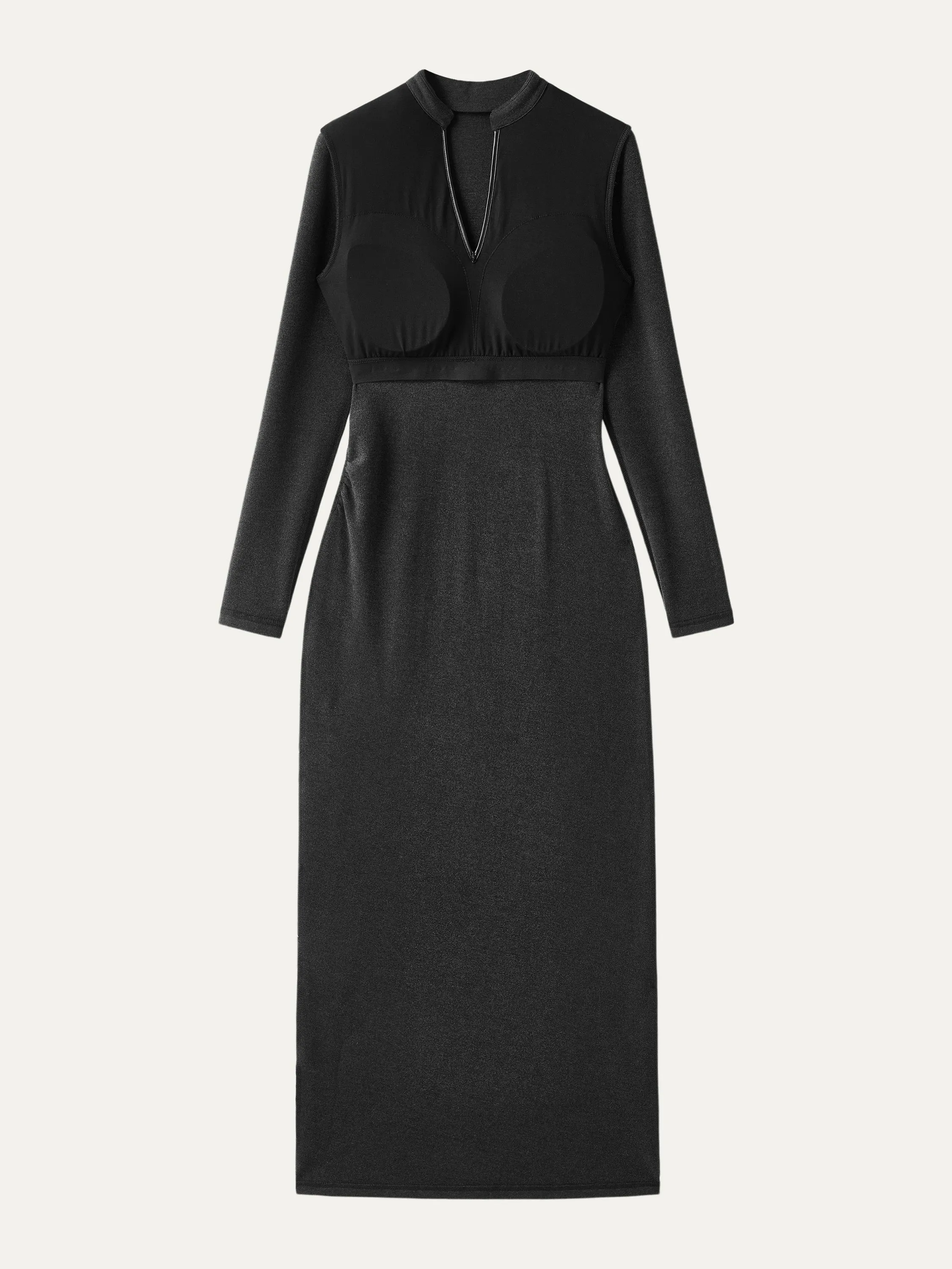 Eco-Leather Trimmed Brami Midi Dress