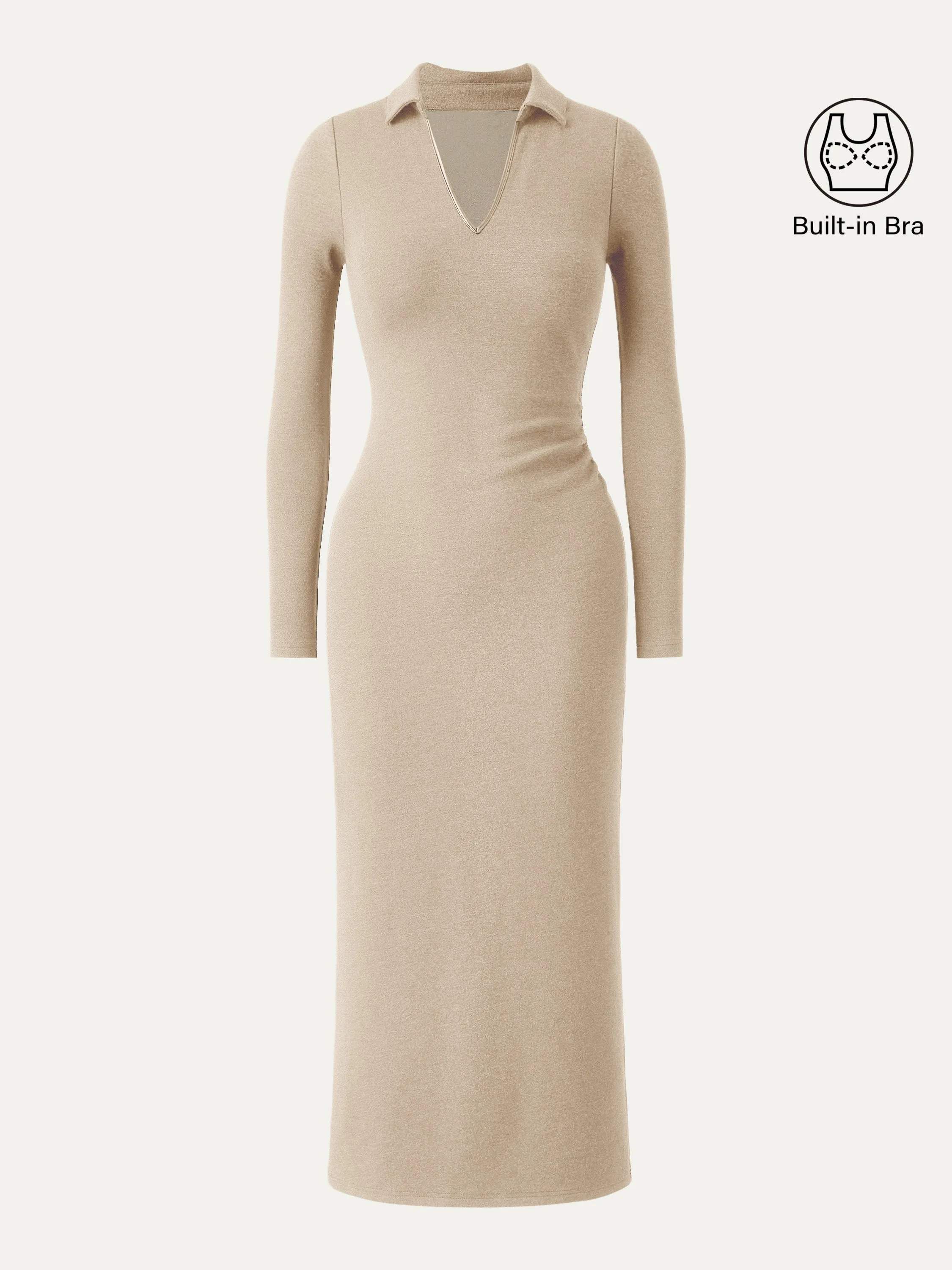 Eco-Leather Trimmed Brami Midi Dress