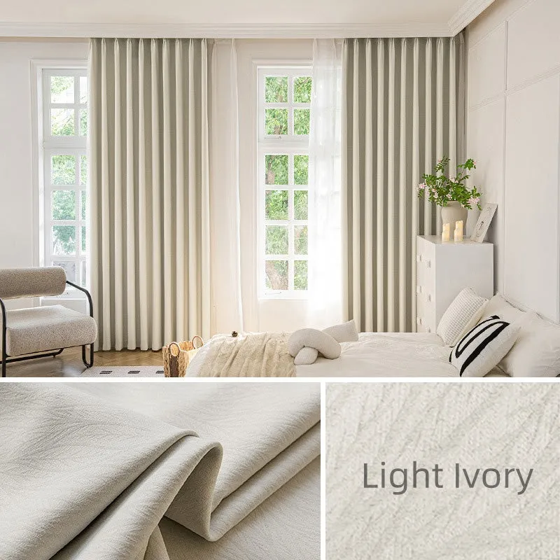 Eliza Chenille Jacquard Blackout Thermal Custom Curtains