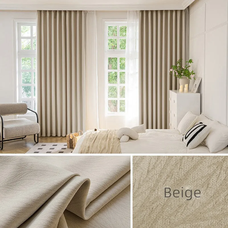 Eliza Chenille Jacquard Blackout Thermal Custom Curtains
