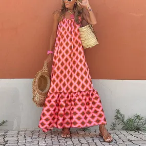 ELSVIOS Sleeveless Maxi Cruise Beach Dress