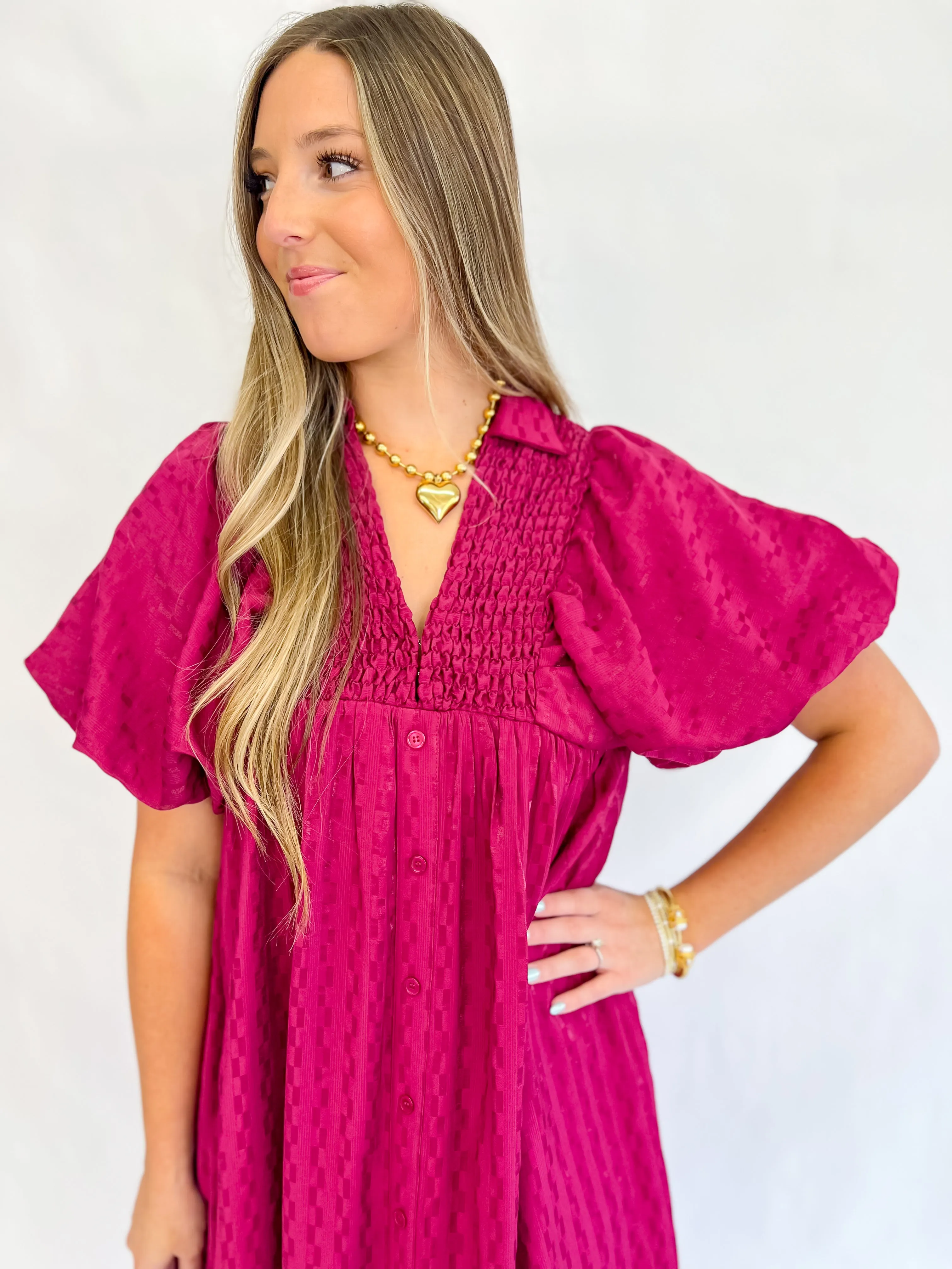 [Entro] Cider Charm Dress-Plum