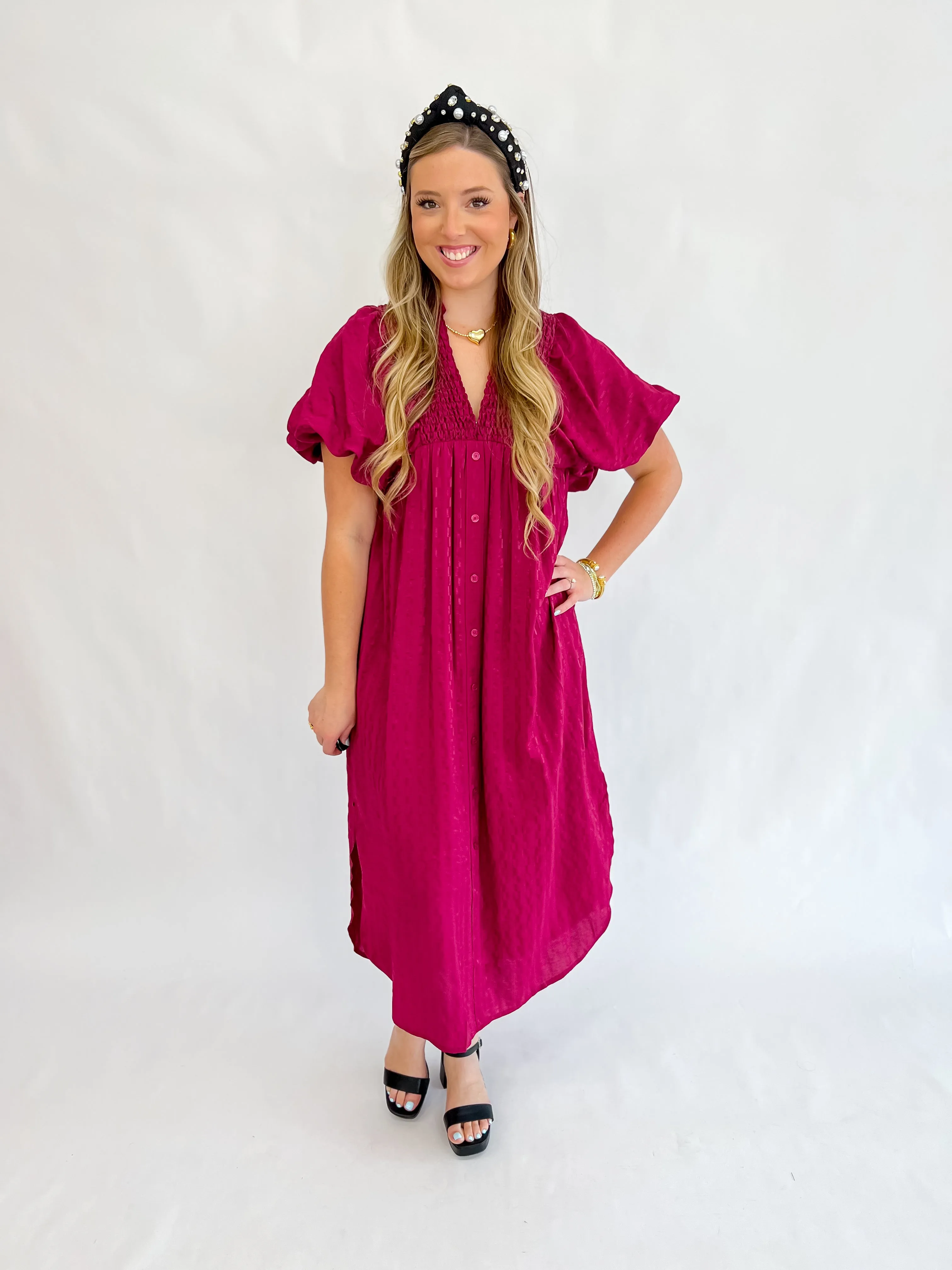 [Entro] Cider Charm Dress-Plum