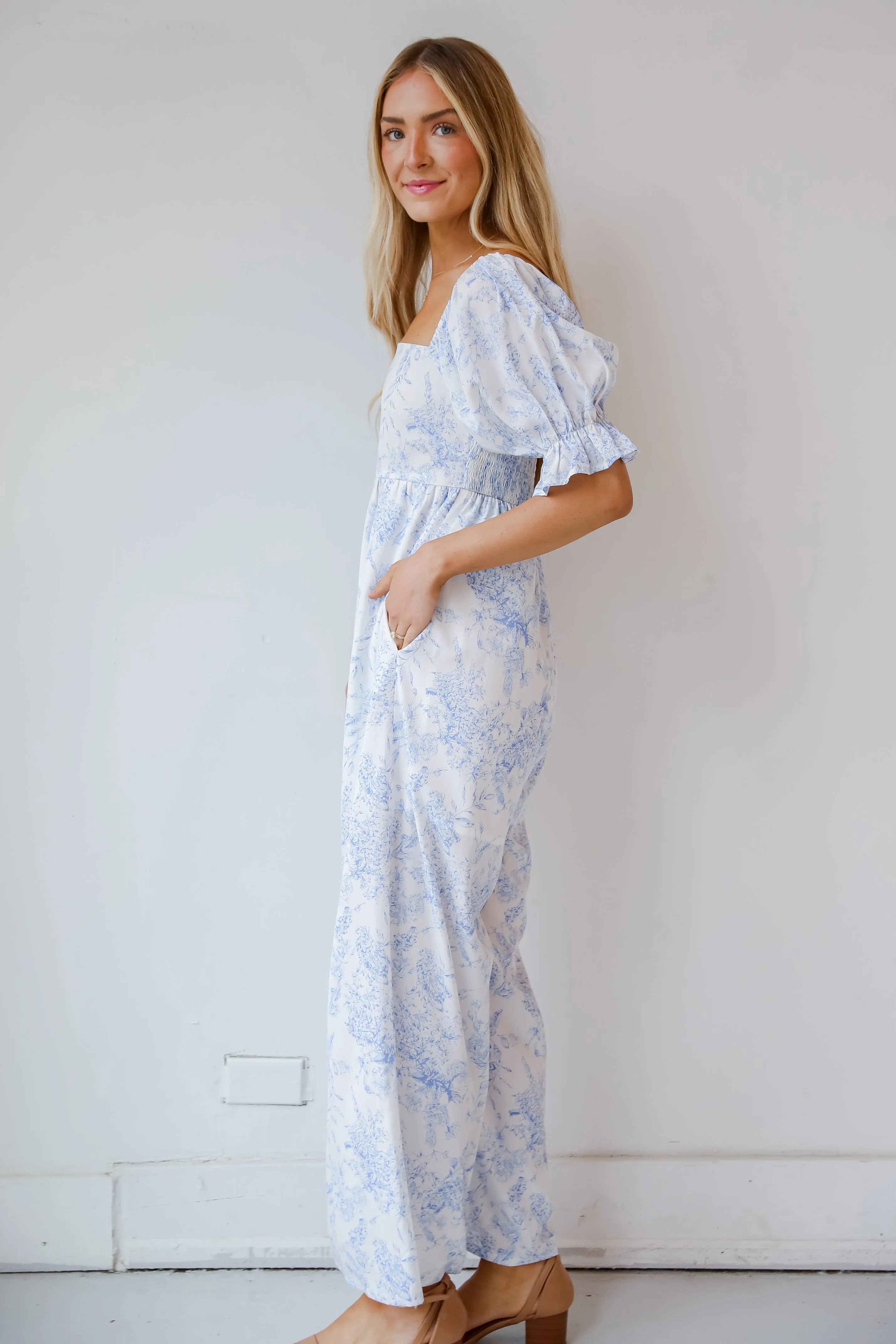 FINAL SALE - Delicate Wonder White Floral Jumpsuit