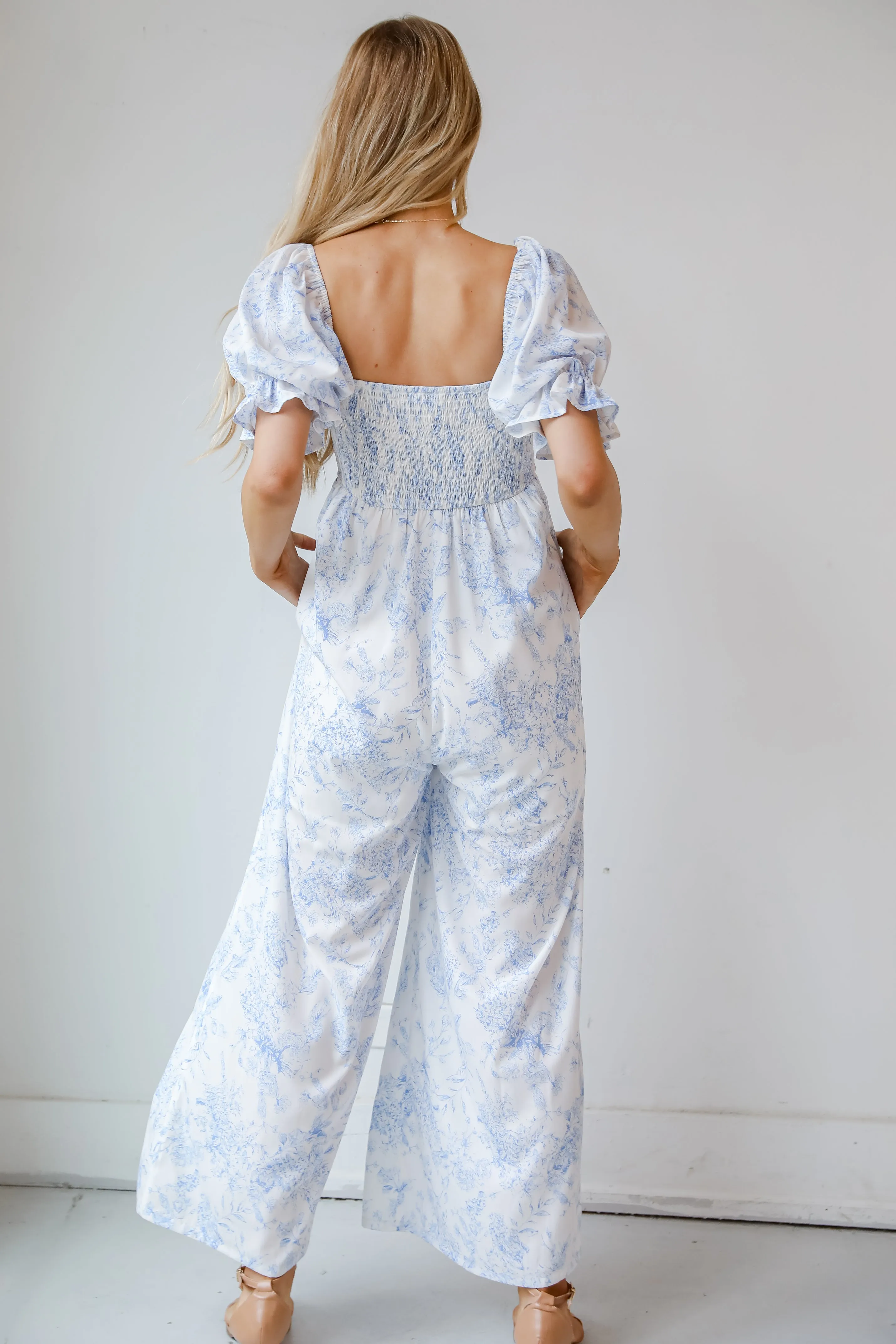 FINAL SALE - Delicate Wonder White Floral Jumpsuit