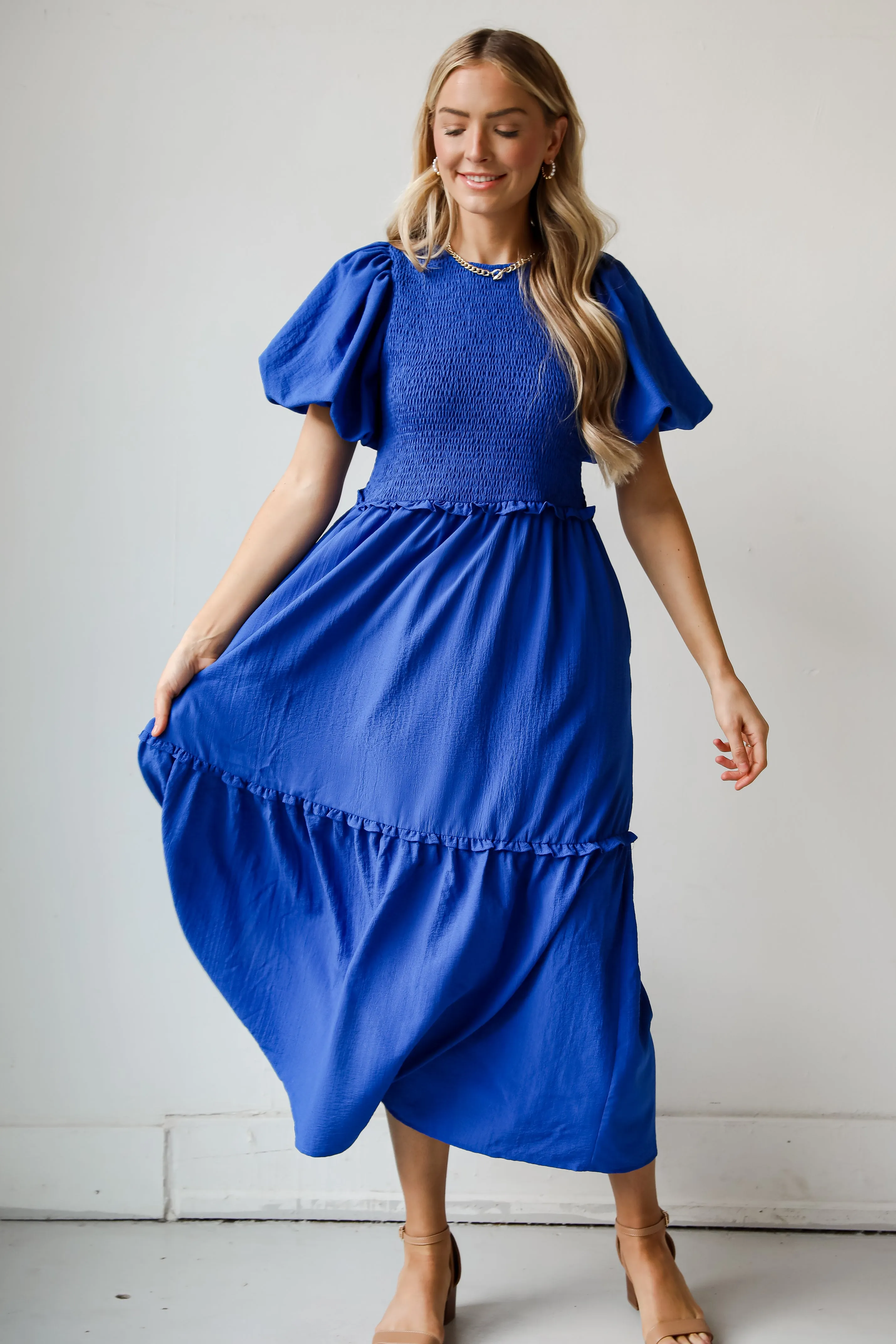 FINAL SALE - Exceptional Sight Blue Maxi Dress