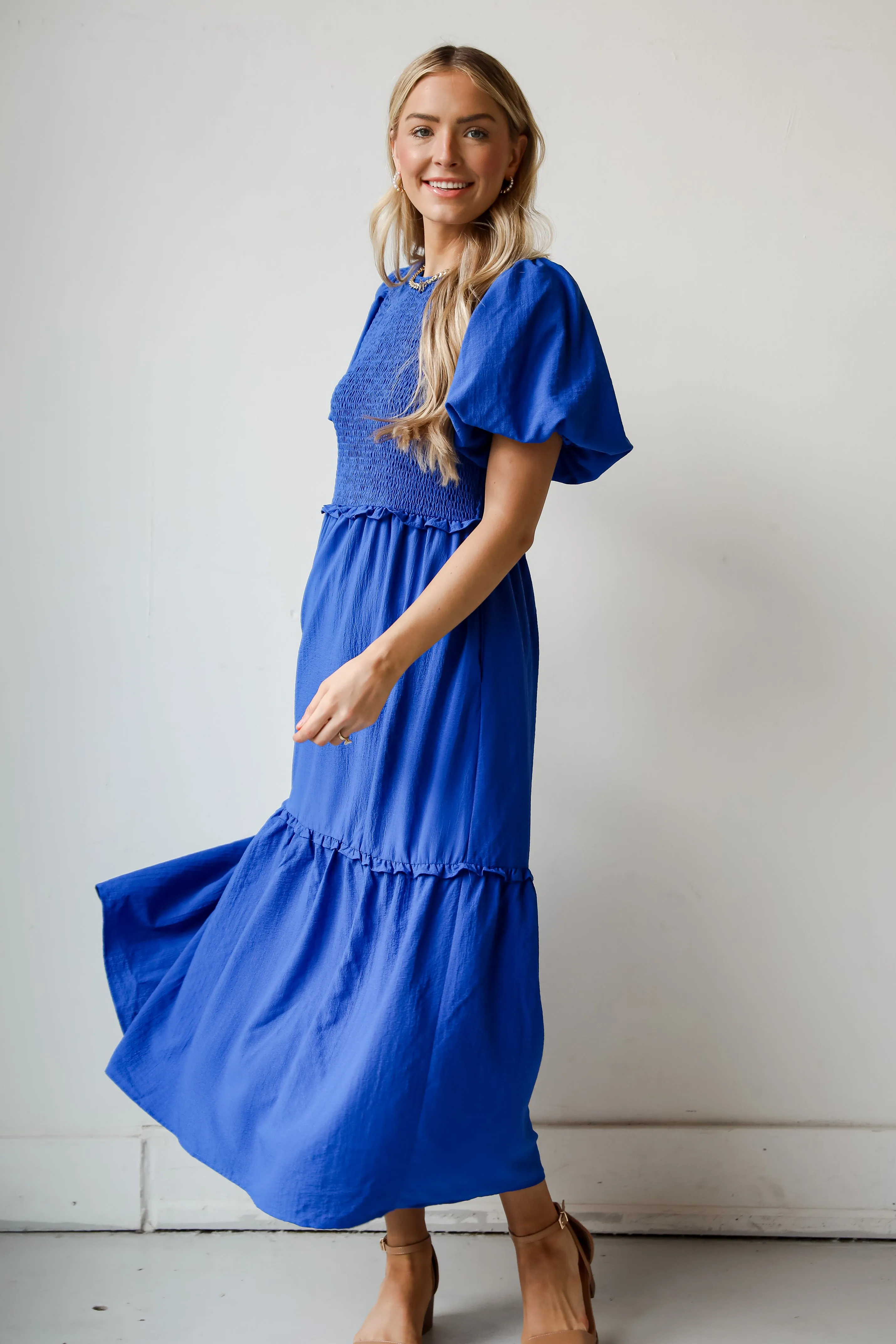 FINAL SALE - Exceptional Sight Blue Maxi Dress