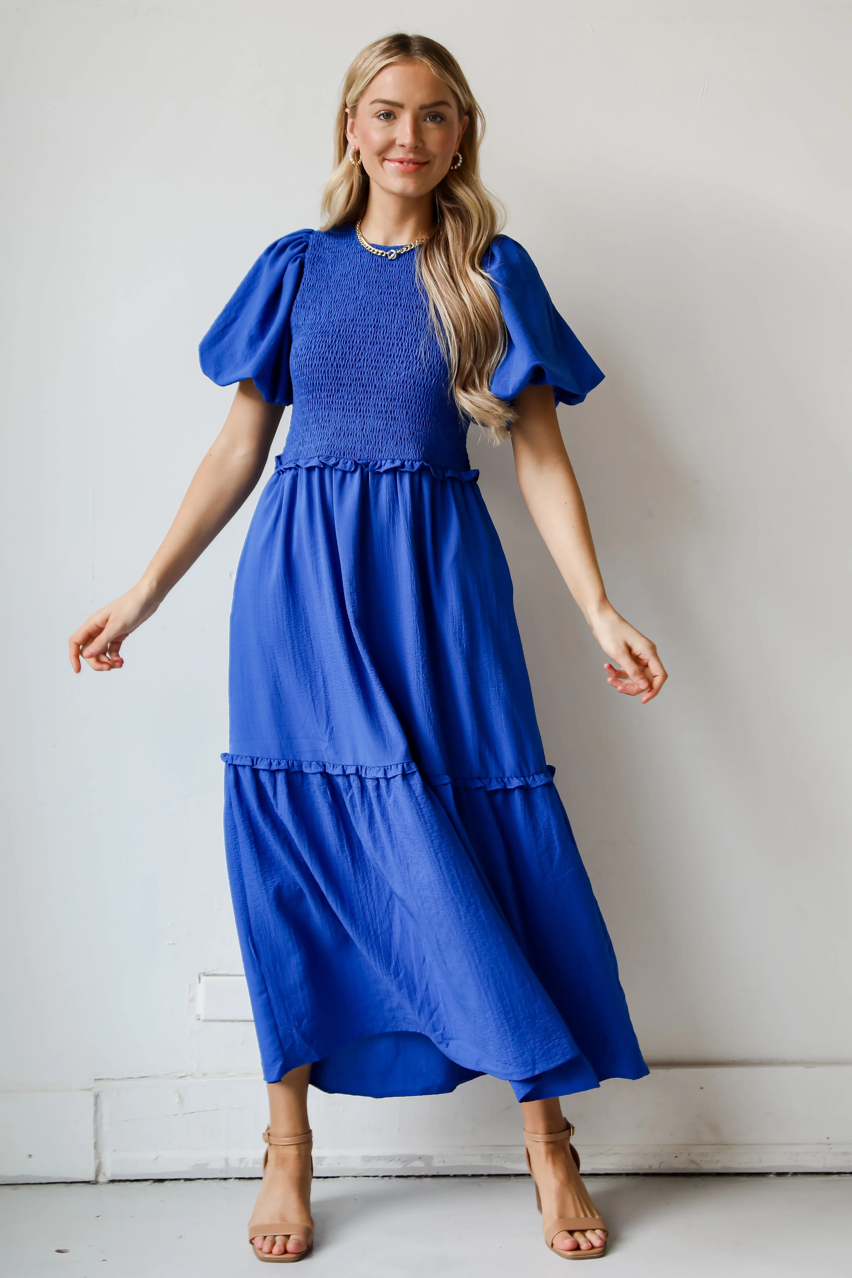 FINAL SALE - Exceptional Sight Blue Maxi Dress